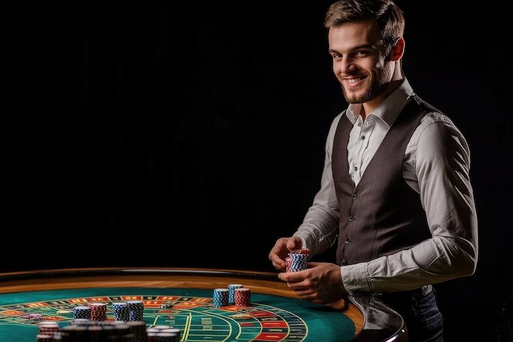 Live blackjack game in progress at Bikini Paradise table on keraton bola